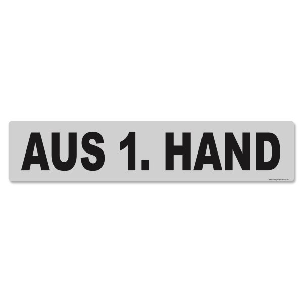 Miniletter Standard: Kennzeicheneinleger 1,5 mm stark, Motiv: Aus 1. Hand 