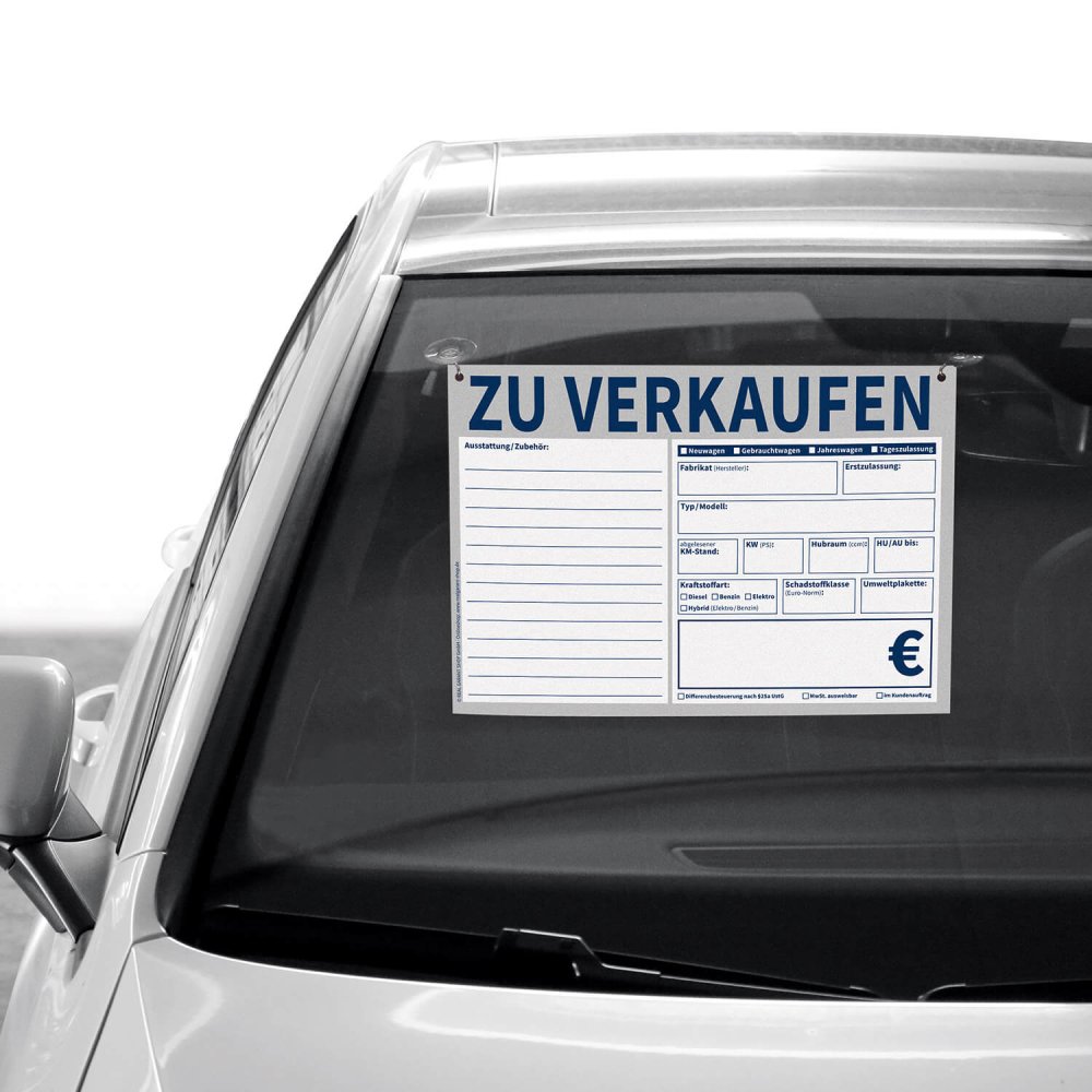 Verkaufsschilder Fur Kfz